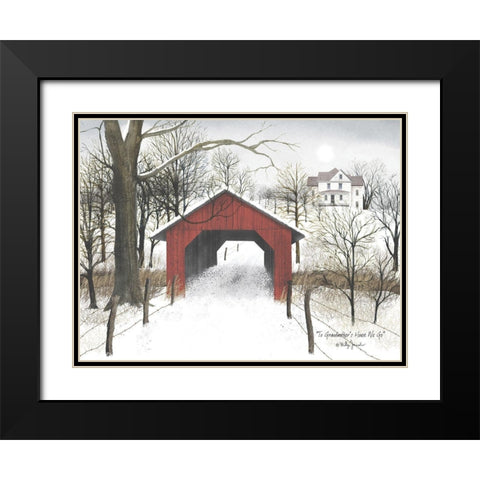 To Grandmothers House We Go Black Modern Wood Framed Art Print with Double Matting by Jacobs, Billy