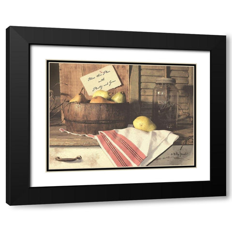 Plenty and Grace Black Modern Wood Framed Art Print with Double Matting by Jacobs, Billy