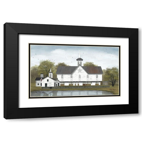 Star Barn Black Modern Wood Framed Art Print with Double Matting by Jacobs, Billy