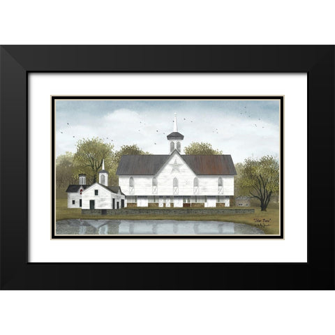Star Barn Black Modern Wood Framed Art Print with Double Matting by Jacobs, Billy