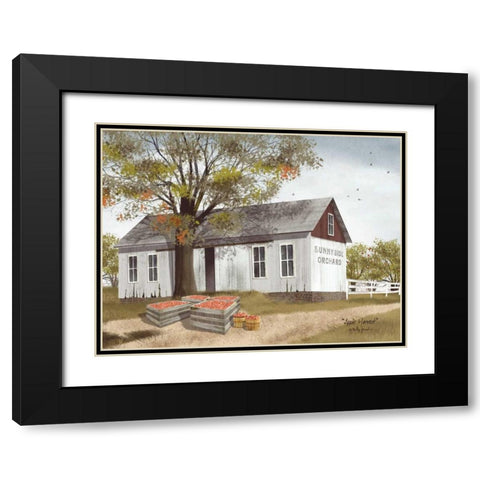 Apple Harvest Black Modern Wood Framed Art Print with Double Matting by Jacobs, Billy
