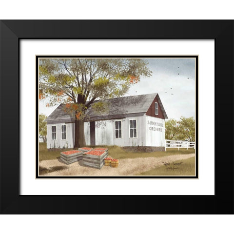 Apple Harvest Black Modern Wood Framed Art Print with Double Matting by Jacobs, Billy