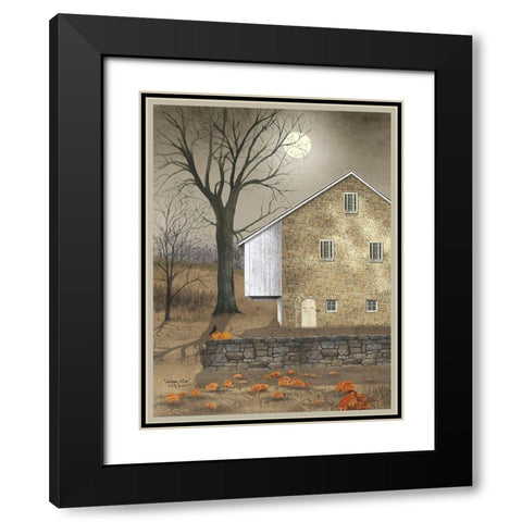 Autumn Moon Black Modern Wood Framed Art Print with Double Matting by Jacobs, Billy