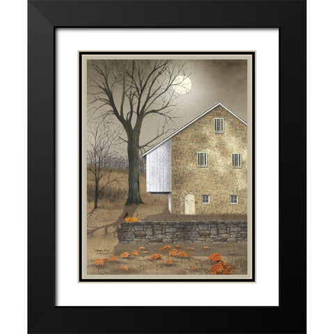 Autumn Moon Black Modern Wood Framed Art Print with Double Matting by Jacobs, Billy