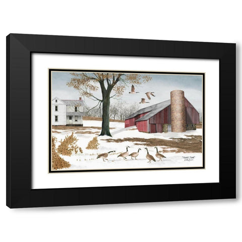 Headin South Black Modern Wood Framed Art Print with Double Matting by Jacobs, Billy