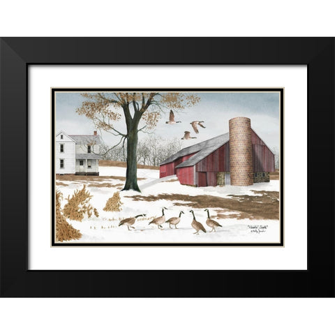Headin South Black Modern Wood Framed Art Print with Double Matting by Jacobs, Billy