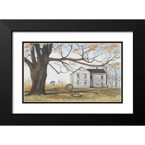Old Farmhouse Black Modern Wood Framed Art Print with Double Matting by Jacobs, Billy