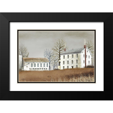 Cold Morning Black Modern Wood Framed Art Print with Double Matting by Jacobs, Billy