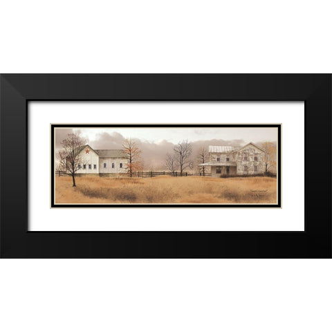 Peaceful Homestead Black Modern Wood Framed Art Print with Double Matting by Jacobs, Billy