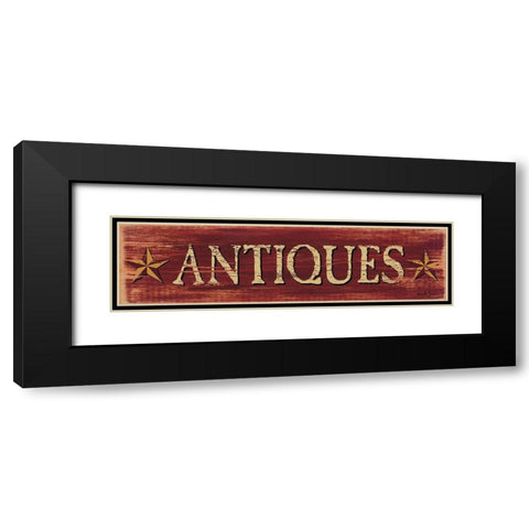 Antiques Black Modern Wood Framed Art Print with Double Matting by Jacobs, Billy