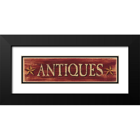 Antiques Black Modern Wood Framed Art Print with Double Matting by Jacobs, Billy