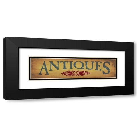 Antiques Black Modern Wood Framed Art Print with Double Matting by Jacobs, Billy