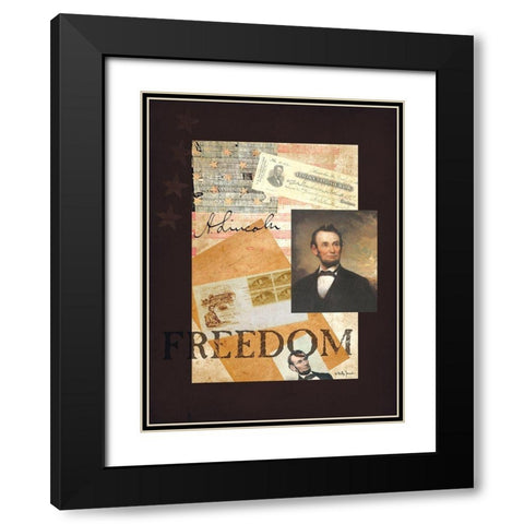 Lincoln Black Modern Wood Framed Art Print with Double Matting by Jacobs, Billy
