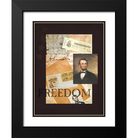 Lincoln Black Modern Wood Framed Art Print with Double Matting by Jacobs, Billy