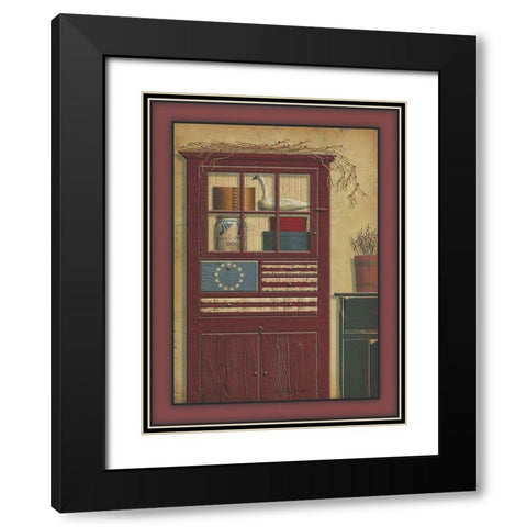 Americana Hutch Black Modern Wood Framed Art Print with Double Matting by Jacobs, Billy