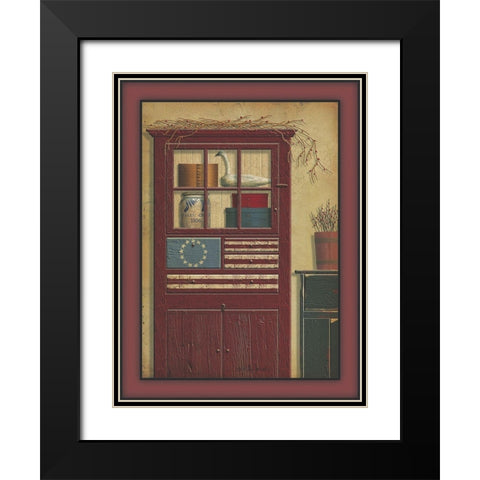 Americana Hutch Black Modern Wood Framed Art Print with Double Matting by Jacobs, Billy