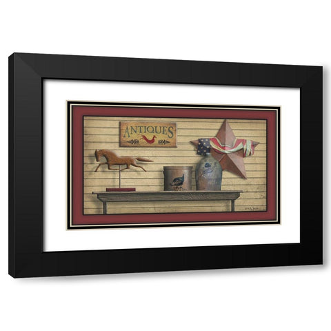 Antiques Black Modern Wood Framed Art Print with Double Matting by Jacobs, Billy