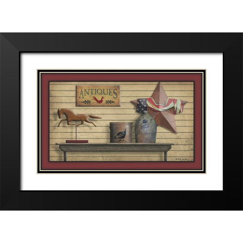 Antiques Black Modern Wood Framed Art Print with Double Matting by Jacobs, Billy