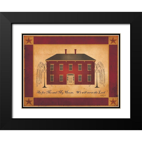 As For Me Black Modern Wood Framed Art Print with Double Matting by Jacobs, Billy