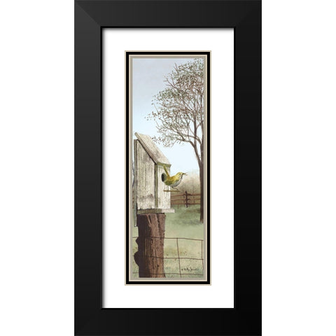 Wren Black Modern Wood Framed Art Print with Double Matting by Jacobs, Billy