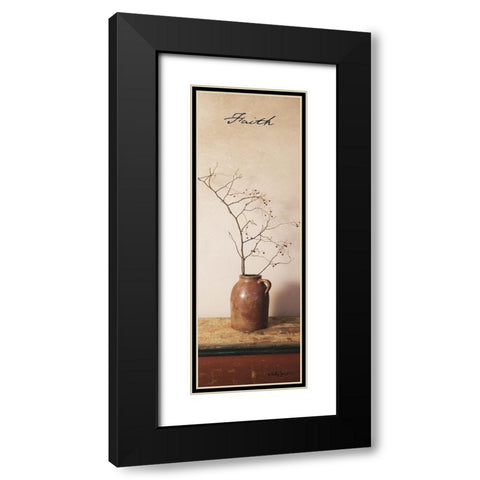 Faith Black Modern Wood Framed Art Print with Double Matting by Jacobs, Billy