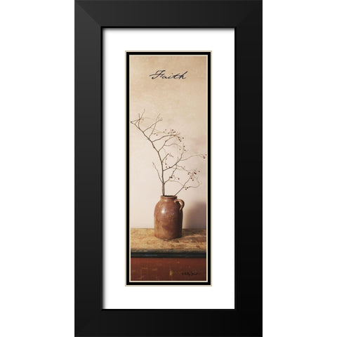 Faith Black Modern Wood Framed Art Print with Double Matting by Jacobs, Billy