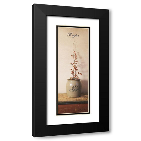 Hope Black Modern Wood Framed Art Print with Double Matting by Jacobs, Billy
