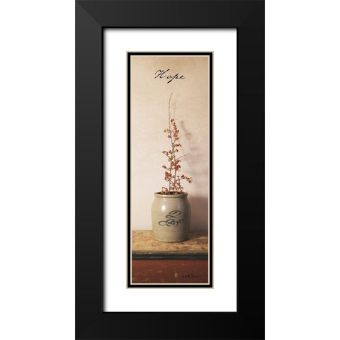 Hope Black Modern Wood Framed Art Print with Double Matting by Jacobs, Billy