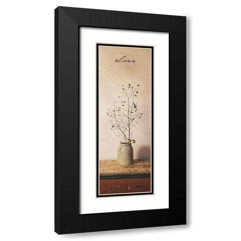 Love Black Modern Wood Framed Art Print with Double Matting by Jacobs, Billy