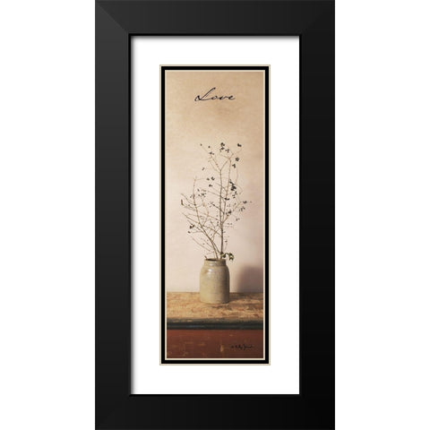 Love Black Modern Wood Framed Art Print with Double Matting by Jacobs, Billy