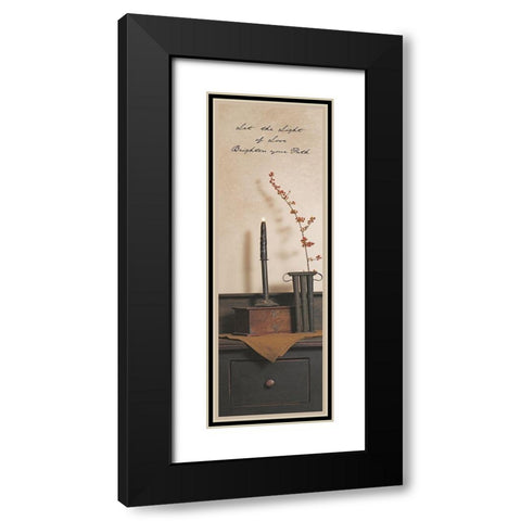 Let the Light Black Modern Wood Framed Art Print with Double Matting by Jacobs, Billy