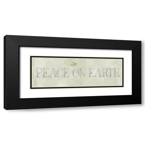 Peace on Earth Black Modern Wood Framed Art Print with Double Matting by Bluebird Barn