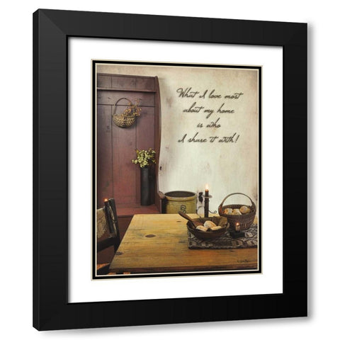 What I Love Most Black Modern Wood Framed Art Print with Double Matting by Boyer, Susie