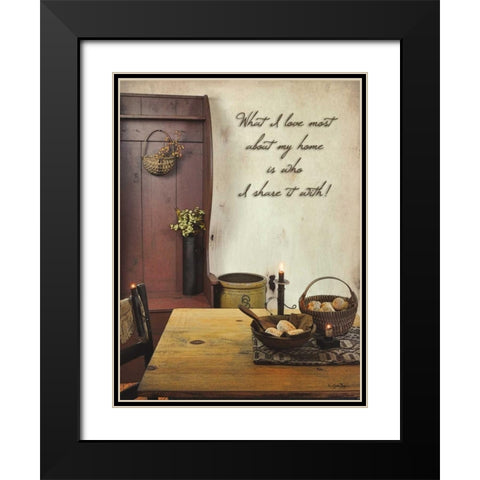 What I Love Most Black Modern Wood Framed Art Print with Double Matting by Boyer, Susie