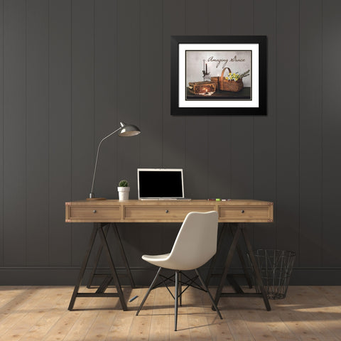 Amazing Grace Black Modern Wood Framed Art Print with Double Matting by Boyer, Susie