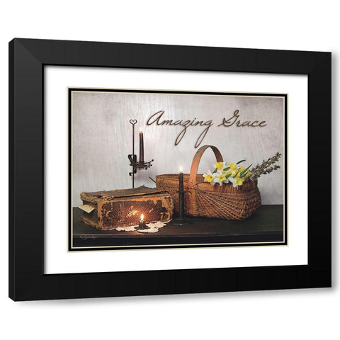 Amazing Grace Black Modern Wood Framed Art Print with Double Matting by Boyer, Susie