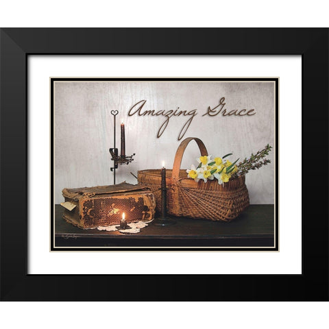 Amazing Grace Black Modern Wood Framed Art Print with Double Matting by Boyer, Susie