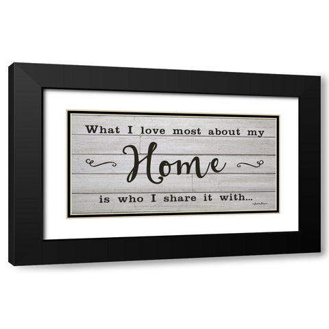 My Home Black Modern Wood Framed Art Print with Double Matting by Boyer, Susie