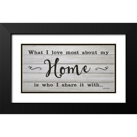 My Home Black Modern Wood Framed Art Print with Double Matting by Boyer, Susie