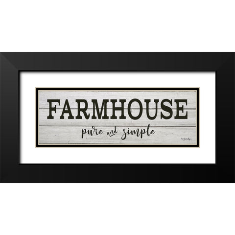 Farmhouse - Pure and Simple Black Modern Wood Framed Art Print with Double Matting by Boyer, Susie