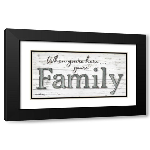 You are Family Black Modern Wood Framed Art Print with Double Matting by Boyer, Susie