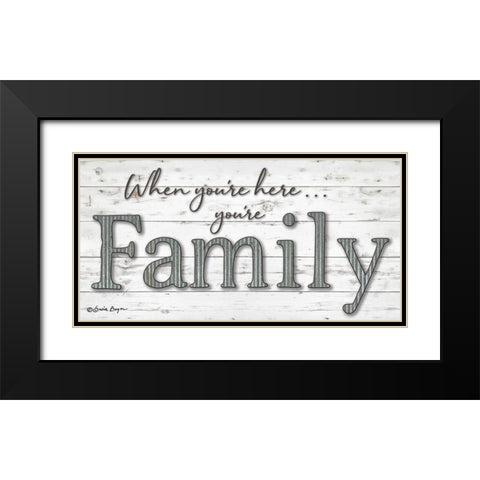 You are Family Black Modern Wood Framed Art Print with Double Matting by Boyer, Susie