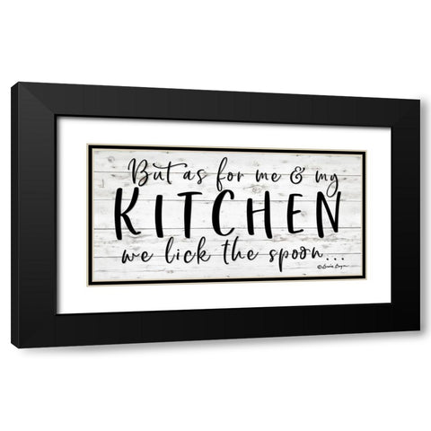 We Lick the Spoon Black Modern Wood Framed Art Print with Double Matting by Boyer, Susie