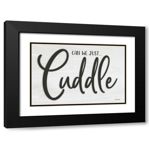 Cuddle Black Modern Wood Framed Art Print with Double Matting by Boyer, Susie