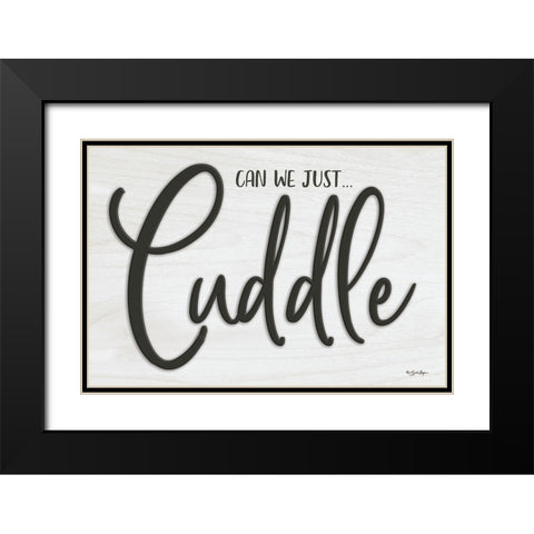 Cuddle Black Modern Wood Framed Art Print with Double Matting by Boyer, Susie