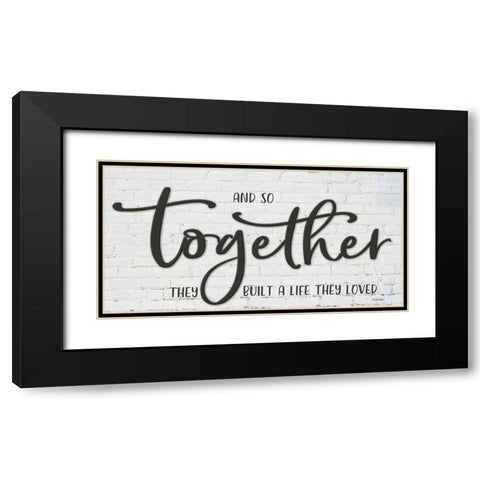 And so Together Black Modern Wood Framed Art Print with Double Matting by Boyer, Susie