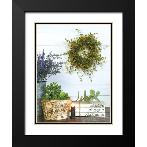 Always Choose Kindness Black Modern Wood Framed Art Print with Double Matting by Boyer, Susie