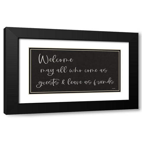 Welcome Black Modern Wood Framed Art Print with Double Matting by Boyer, Susie