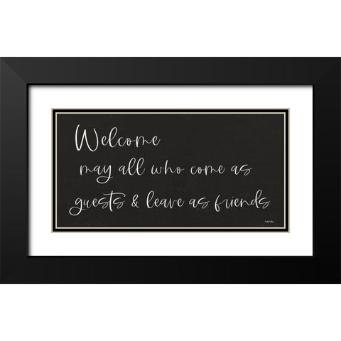 Welcome Black Modern Wood Framed Art Print with Double Matting by Boyer, Susie