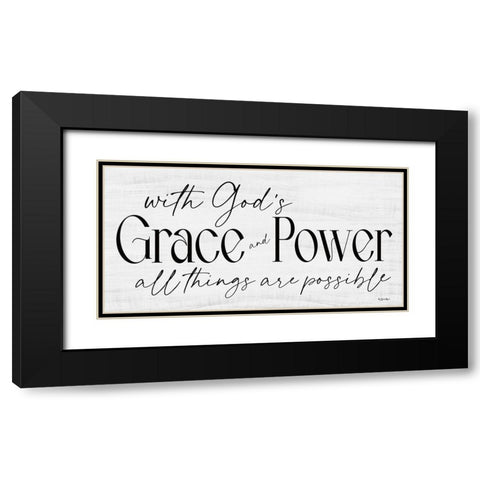 Gods Grace and Power Black Modern Wood Framed Art Print with Double Matting by Boyer, Susie